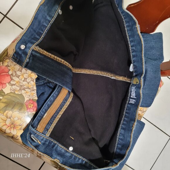 Carhartt Mens Relaxed Fit Jeans 36x30 Blue Denim Built-In Warm - Picture 10 of 12